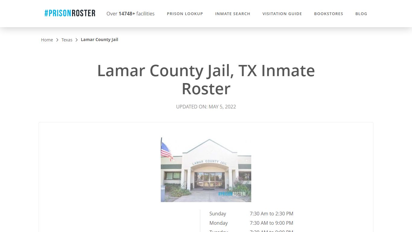 Lamar County Jail, TX Inmate Roster